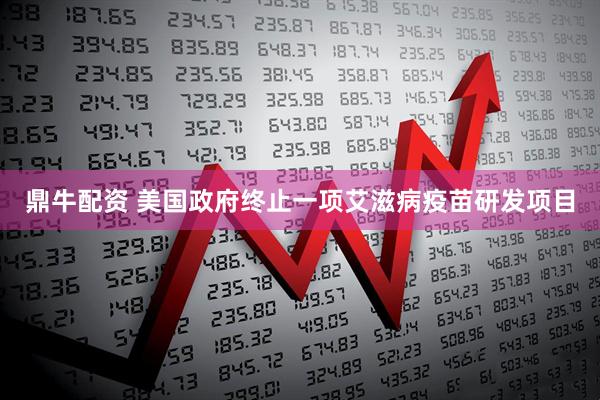 鼎牛配资 美国政府终止一项艾滋病疫苗研发项目