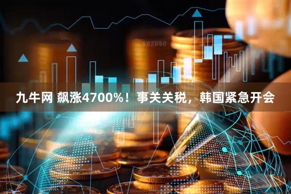 九牛网 飙涨4700%！事关关税，韩国紧急开会