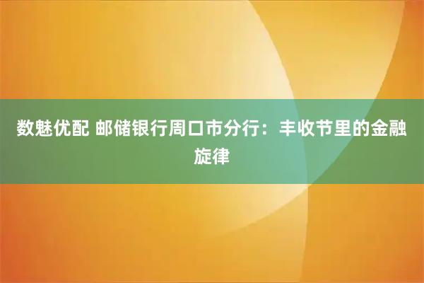 数魅优配 邮储银行周口市分行:丰收节里的金融旋律